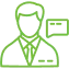 green professor outline icon